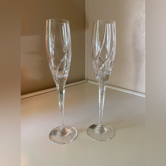 Mikasa hand blown crystal wine/champagne flutes/glasses “Olympus” from Slovenia - Picture 10 of 10